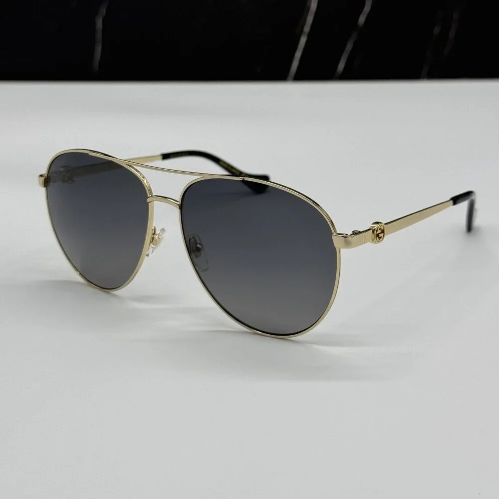 NEW GUCCI GG1088S 001 WITH GOLD CHAIN UNISEX GUCCI SUNGLASSES